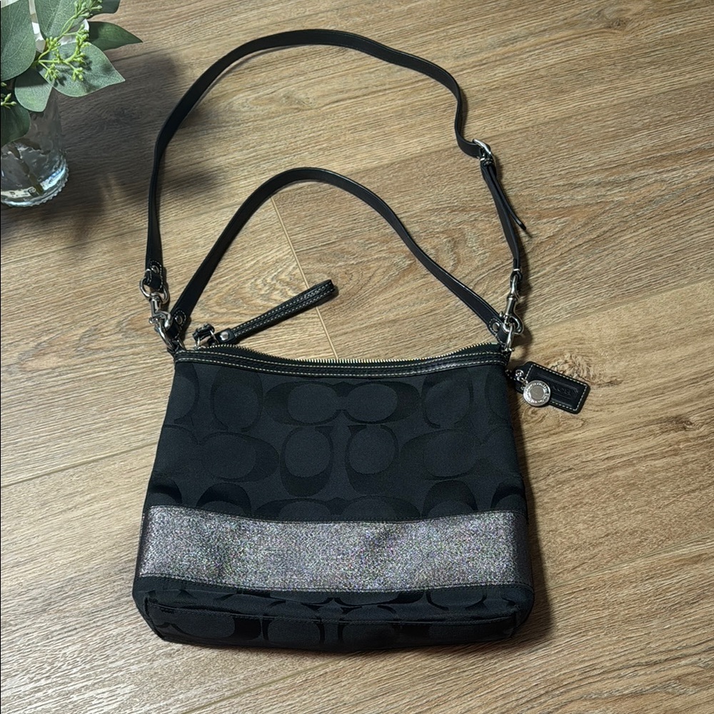 Coach Black Crossbody Bag with Adjustable Strap, Shoulder Strap, and Hangtags